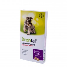 Таблетки для собак от глистов Drontal Plus (1 таблетка)