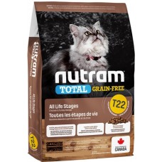 Сухий беззерновий корм для котів Nutram T22 Turkey & Chiken Вага: 0.34 кг