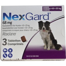 Таблетки для собак від бліх кліщів NexGard 10-25 кг (1 таблетка)
