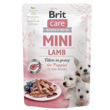 Вологий корм для щенят Brit Care Puppy Mini Fillets In Gravy Lamb Влажный корм для собак Brit Care Dog Mini Fillets In Gravy Salmon & Herring 85 г