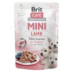 Вологий корм для щенят Brit Care Puppy Mini Fillets In Gravy Lamb Влажный корм для собак Brit Care Dog Mini Fillets In Gravy Salmon & Herring 85 г