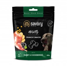 Ласощі для собак Savory Crunchy Snacks Mobility Rabbit & Blackberry 200 г