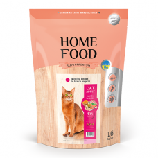 Cухий корм для котів Home Food Cat Adult Skin&Hair Turkey & Salmon 1.6 кг