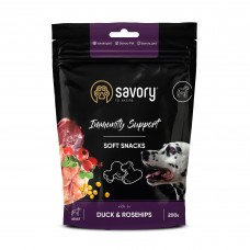 Ласощі для собак Savory Soft Snacks Immunity Support Duck & Rose Hip 200 г