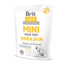 Сухой беззерновой корм для собак Brit Care (Брит Кеа) GF Mini Hair & Skin 0.4 кг