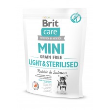 Сухий беззерновий корм для собак Brit Care (Бріт Кеа) GF Mini Light & Sterilised 0.4 кг