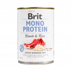 Вологий корм для собак Brit (Бріт) Mono Protein Lamb & Rice 400 г