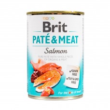 Вологий корм для собак Brit (Бріт) Pate & Meat Salmon 400 г