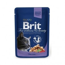 Вологий корм для котів Brit Premium Cat Cod Fish pouch 0.1 кг