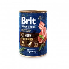 Вологий корм для собак Brit Premium by Nature Pork & Trachea 0.4 кг