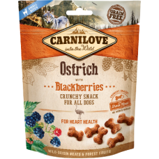 Беззернові ласощі для собак Carnilove Crunchy Ostrich & Blackberries 0.2 кг