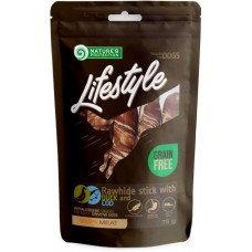 Ласощі для собак Nature's Protection Lifestyle Snack For Dogs Rawhide Sticks With Duck & Cod Rolls 75 г