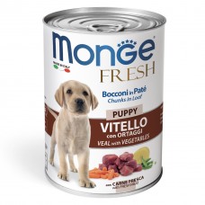 Вологий корм для цуценят Monge Dog Fresh Puppy Veal & Vegetables 0.4 кг