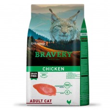 Сухий беззерновий корм для котів Bravery Cat Adult Chicken 2 кг