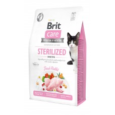 Сухой беззерновой корм для котов Brit Care Cat GF Sterilized Sensitive 2 кг