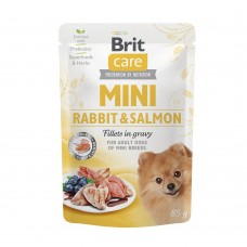 Влажный корм для собак Brit Care (Брит Кеа) Dog Mini Fillets In Gravy Rabbit & Salmon 85 г