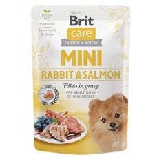 Вологий корм для собак Brit Care Dog Mini Fillets In Gravy Rabbit & Salmon 85 г