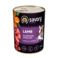 Вологий корм для котів Savory Cat Sterilised With Lamb 400 г