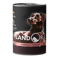 Влажный корм для щенков Landor (Ландор) Puppy All Breed Turkey & Beef 0.4 кг