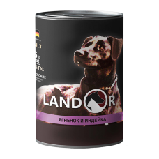 Вологий корм для собак Landor (Ландор) Adult Dog Lamb & Turkey 0.4 кг