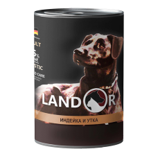Вологий корм для собак Landor Adult Dog Turkey & Duck 0.4 кг