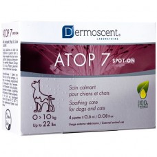 Краплі для догляду за шкірою для собак та котів Dermoscent Atop 7 Spot On (0-10КГ) 4х0.6 мл