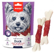 Ласощі для собак Wanpy Duck Jerky & Calcium Bone Twists 100 г