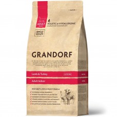 Сухий гіпоалергенний корм для котів Grandorf (Грандорф) Lamb & Turkey Adult Indoor 8 кг