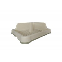 Туалет для собак под пеленку с сеткой столбиком и стеной оливковый AnimAll 48.5x40.6х15 cм