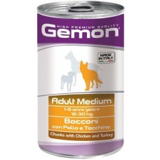 Вологий корм для собак Gemon Dog Wet Medium Adult Chicken & Turkey 1.25 кг