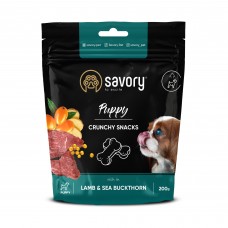 Ласощі для цуценят Savory Crunchy Snacks Puppy Lamb & Sea Buckthorn 200 г