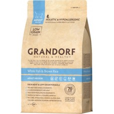 Сухий гіпоалергенний корм для котів Grandorf White Fish & Brown Rice Adult 0.4 кг