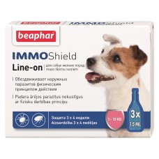 Краплі для собак протипаразитарні Beaphar Immo Shield Dog до 15 кг 3 шт.