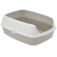 Туалет для котів з бортиком Moderna Maryloo 57.5х44х27 см, Сірий