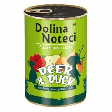 Вологий беззерновий корм для собак Dolina Noteci Dog Superfood Deer & Duck 400 г