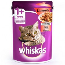 Вологий корм для котів Whiskas Casserole Beef 85 г
