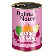 Вологий беззерновий корм для собак Dolina Noteci Dog Superfood Duck & Quail 400 г