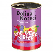 Вологий беззерновий корм для собак Dolina Noteci Dog Superfood Roe & Beef 400 г