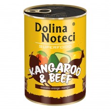 Вологий беззерновий корм для собак Dolina Noteci Dog Superfood Kangaroo meat & Beef 400 г