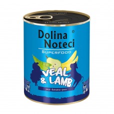 Вологий беззерновий корм для собак Dolina Noteci Dog Superfood Veal & Lamb 400 г