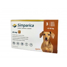 Таблетки від бліх та кліщів для собак Simparica 5-10 кг (1 таблетка)