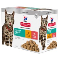 Вологий корм для котів Hill's Science Plan Adult Perfect Weight Mix 1.02 кг