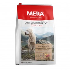 Сухий беззерновий корм для собак Mera Pure Sensitive Fresh Meat Rind & Kartoffel 1 кг