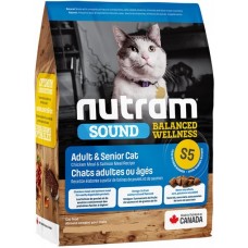 Сухой корм для котов Nutram (Нутрам) S5 Sound Balanced Adult & Senior 20 кг