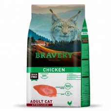 Сухий беззерновий корм для котів Bravery Cat Adult Sterilized Chicken 2 кг