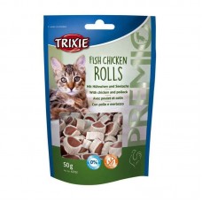 Ласощі для котів Trixie Cat Premio Fish Chicken Rolls 50 г