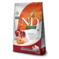 Сухой беззерновой корм для собак Farmina (Фармина) N&D Pumpkin Grain Free Adult Medium & Maxi Chicken & Pomegranate 2.5 кг