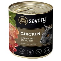 Вологий корм для котів Savory Cat Sterilised With Chicken 400 г