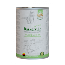 Вологий корм для котів Baskerville Cat Veal & Salmon 400 г