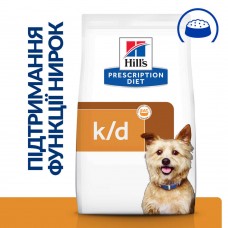 Сухой лечебный корм для собак Hill's (Хиллс) Prescription Diet k/d Kidney Care Chicken 12 кг